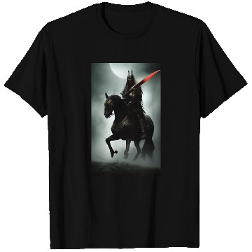 Discover Warrior on the black horse T Shirts