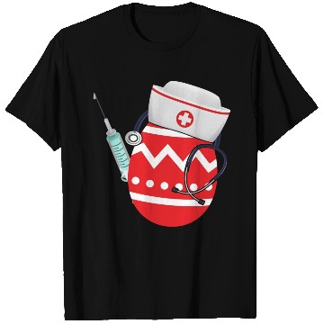 Discover Funny Easter Egg Nurse Stethoscope Syringe RN T Shirts