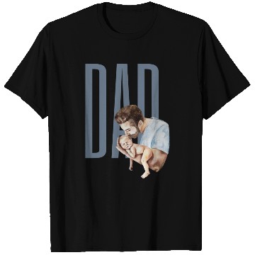 Discover Dad And Newborn Watercolor Design T Shirts