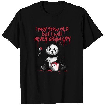 Discover Panda never grow up T Shirts