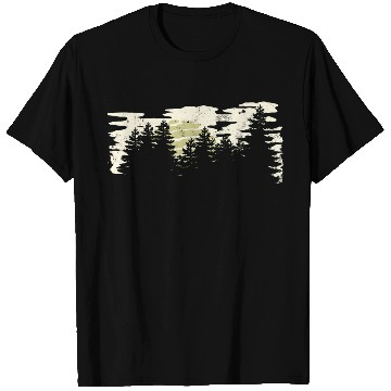 Discover Dark Forest Nature Winter Vintage T Shirts