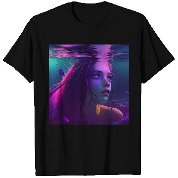 Discover purple mermaid underwater T Shirts