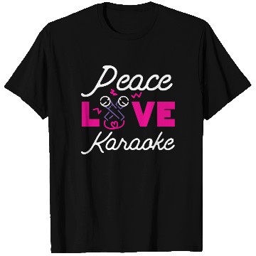 Discover Karaoke Singer 80s Retro Peace T Shirts