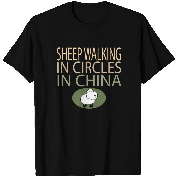 Discover SHEEP WALKING IN CIRCLES IN CHINA T Shirts