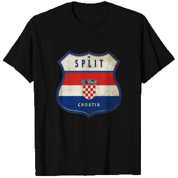 Discover Split Croatia flag coat of arms design T Shirts