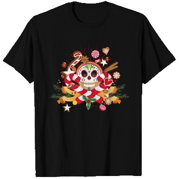 Discover Gingerbread man Sugar Skull decor for Christmas T Shirts