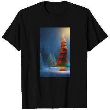 Discover Mushroom green and red Christmas tree T Shirts