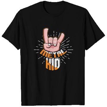 Discover Rock Hand Metal Kid Music Lover Rocker Rock Sign T Shirts