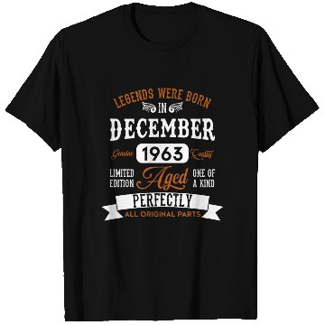 Discover December 1963 Legends Birthday Gift T Shirts