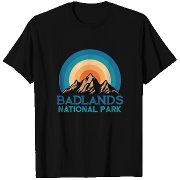 Discover Cool Vintage Retro Badlands National Park Mountain T Shirts