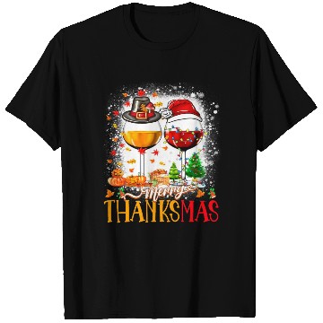 Discover Merry Thanksmas Santa Hat Thanksgiving Christmas T Shirts
