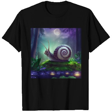 Discover Spiral Moongazing Snail Ombre Aqua Lavender sky T Shirts