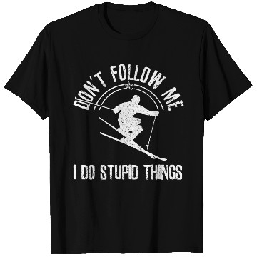 Discover Funny Ski Don'T Follow Me Skiing Freestyle Skier T Shirts