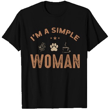 Discover Simple Coffee Woman Lovers Caffeine Drinkers Gifts T Shirts