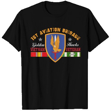 Discover 1st Aviation Brigade Vietnam Veteran Golden Hawks T Shirts