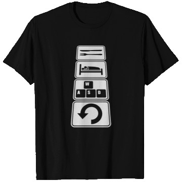 Discover eat sleep game repeat T Shirts