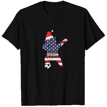 Discover Soccer Boy Dabbing Polar Bear Christmas Hat T Shirts