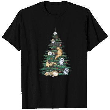 Discover Cat Cats Christmas Tree Pajama Lights Holidays T Shirts
