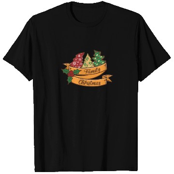 Discover Xmas Family Christmas Mistletoe Fir Tree T Shirts