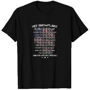 Discover Hey Snowflake In The Real World Veteran T Shirts