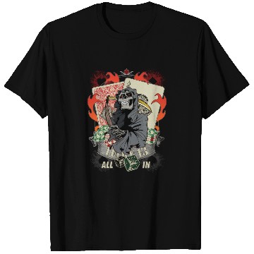 Discover All in Poker Lucky 13 Skull gift T Shirts