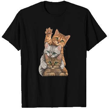 Discover cute little Cats playing Wall lovers kitty kittens T Shirts