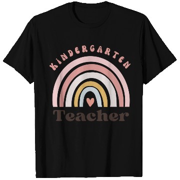 Discover Cute "Kindergarten Teacher" Rainbow Boho T Shirts