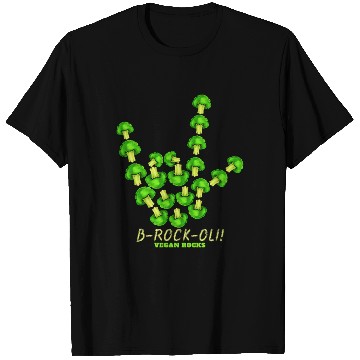 Discover Vegan Rocks, Sign Of Horns With Broccoli, T Shirts