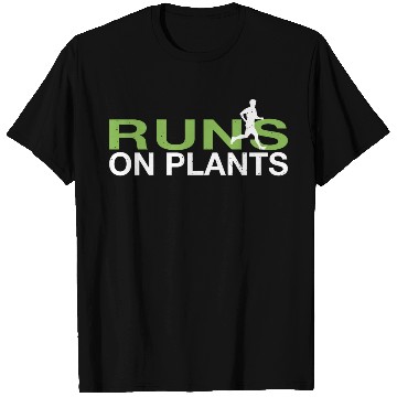 Discover Runs On Plants Plant Based Vegan Runner T Shirts