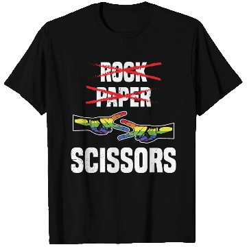 Discover Womens Rock Paper Scissors Funny Lgbt Pride T Shirts