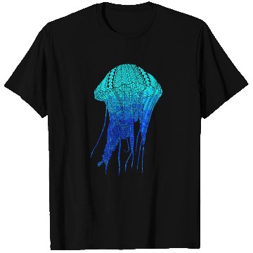 Discover Cool Ocean Blue Tribal Jellyfish T Shirts