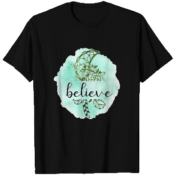 Discover Soothing Green Dream Catcher Believe Design T Shirts
