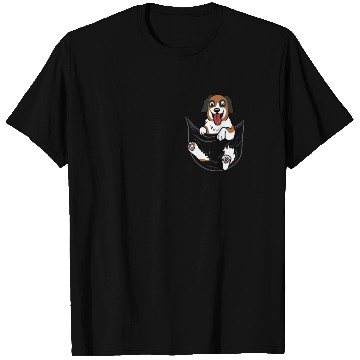 Discover Saint Bernard Pocket Graphic T Shirts