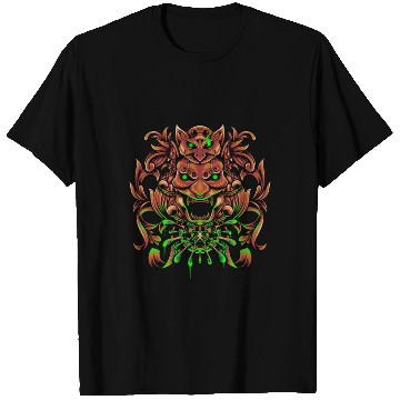 Discover Bronze Neon Oni Mask T Shirts