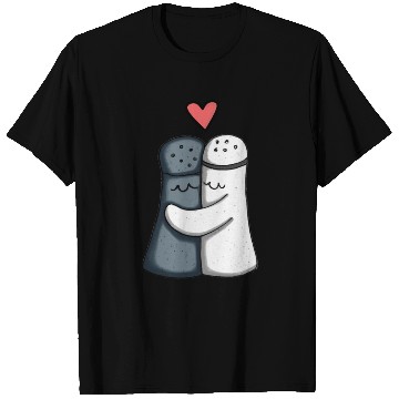 Discover Salt and Pepper Hugging Love : Funny illustration T Shirts