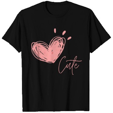 Discover Cute pink heart. T Shirts