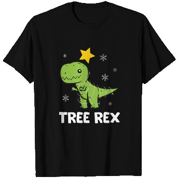 Discover T-Rex - Tree Rex fairy lights star snowflake T Shirts