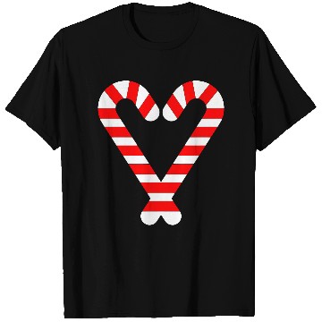 Discover Candy Canes Heart Hearts Christmas Winter T Shirts