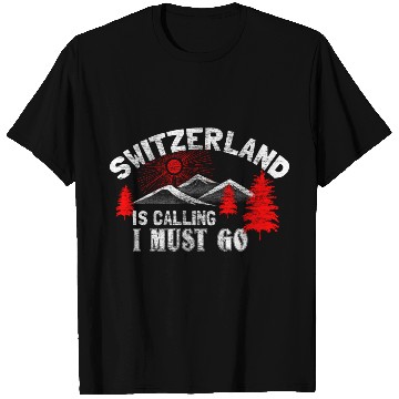 Discover Switzerland Mountains State T Shirts