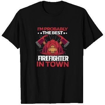 Discover Firefighter Thin Red Line Helmet T Shirts