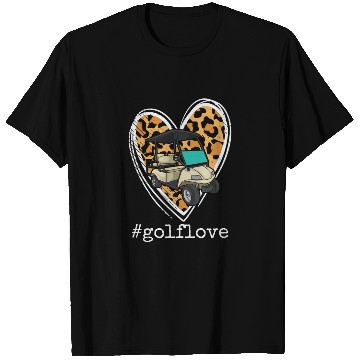 Discover Golf Love Cart Golfing Caddy Golf Player Leopard H T Shirts