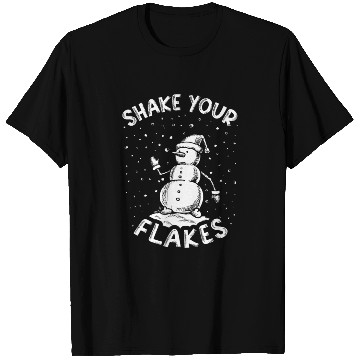 Discover Shake your Flakes Funny Snowman Winter Vintage T Shirts