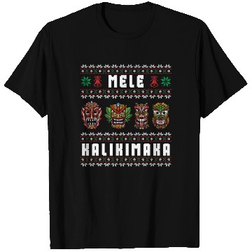 Discover Mele Kalikimaka Hawaii Tiki Funny Ugly Christmas T Shirts