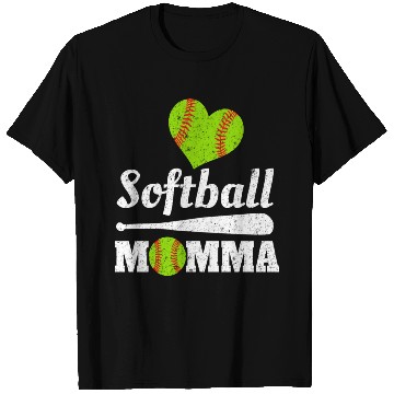 Discover Softball Momma Mother's Day Ball Sports Mom Mommy T Shirts