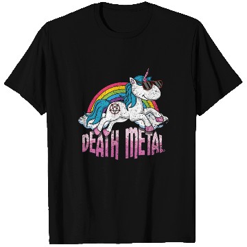 Discover Rainbow Unicorn Love Metal Music Heavy Rocker T Shirts