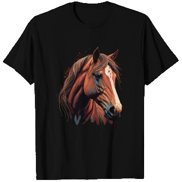 Discover Stunning Horse Head Digital Illustration T Shirts