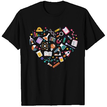 Discover Cute Science Heart Chemistry Biology Physics T Shirts