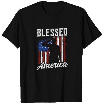 Discover Blessed America American Patriotic US USA T Shirts