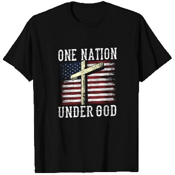 Discover One Nation Under God America US USA American T Shirts