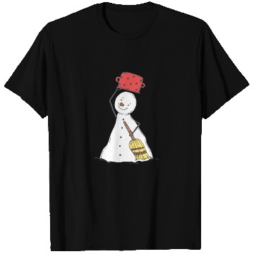 Discover funny snowman with mustache and carrot T Shirts